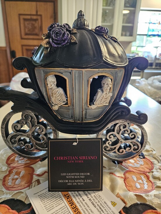 Other - Christian Siriano Halloween Skeleton Carriage LED Light Sound Gothic Purple Rose